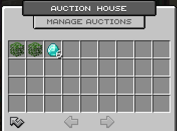 Menü, um alle eigenen Auktionen zu verwalten